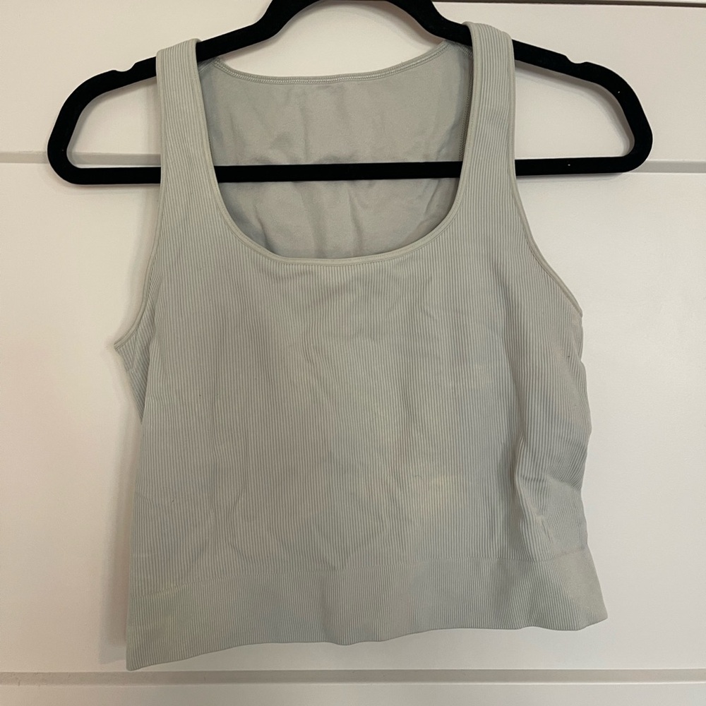 DSG Women's Ribbed Athletic Tank Top - Light Green